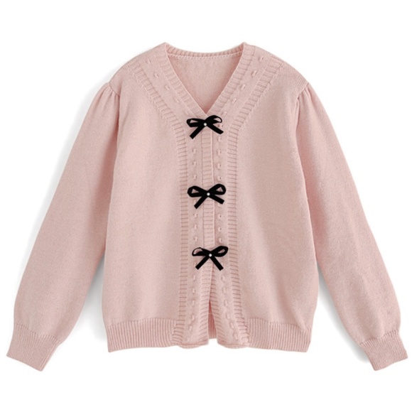 NWT GRL Ribbon Knit Top - Pink Jirai Kei Liz Lisa Ank Rouge Japanese Gyaru - Picture 1 of 5